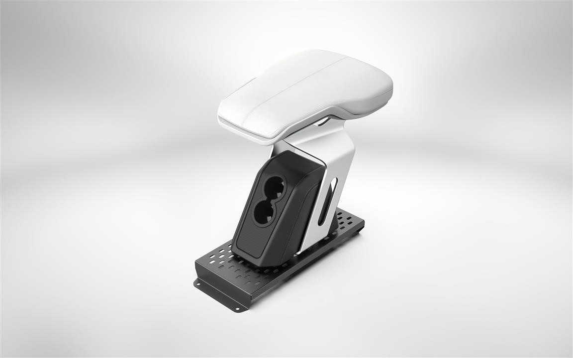 UNIMO extras TX7500.03 Armrest for Tesla Model X basic (Black and White with Carbon Fiber Décor) TX750003