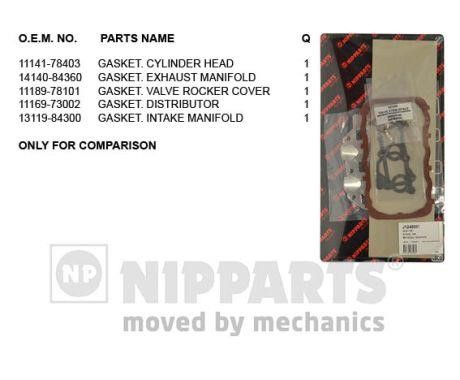 Nipparts J1248001 Gasket Set, cylinder head J1248001