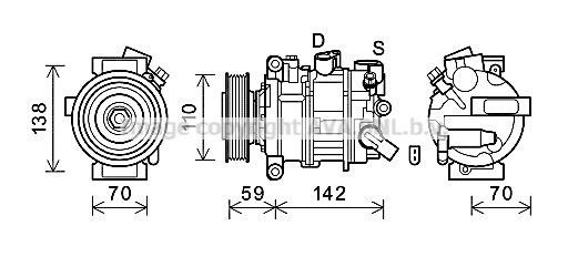 AVA AIAK401 Compressor, air conditioning AIAK401 AIAK401 AVA Compressor, air conditioning
