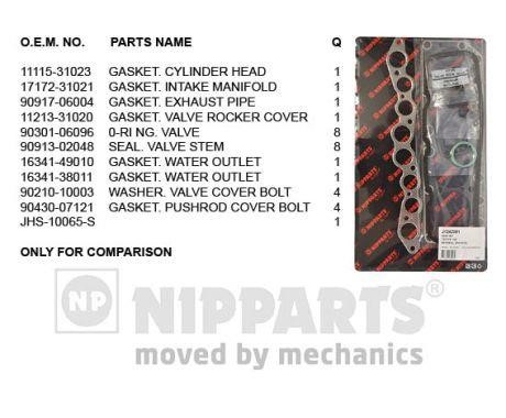 Nipparts J1242081 Gasket Set, cylinder head J1242081