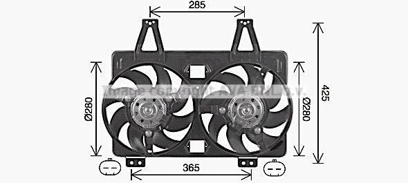 AVA AL7527 Fan, radiator AL7527