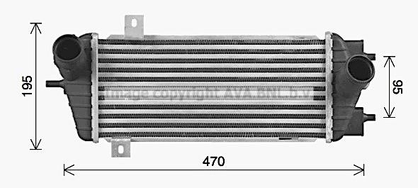 AVA KA4324 Intercooler, charger KA4324