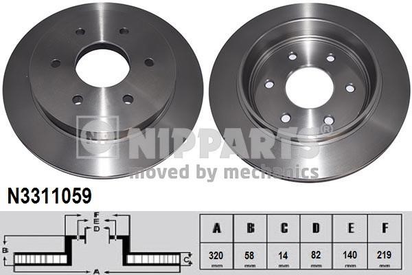 Nipparts N3311059 Brake disc N3311059