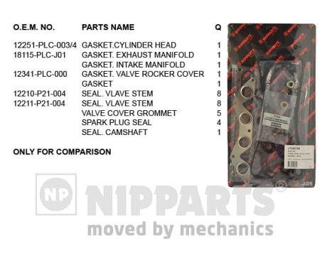 Nipparts J1244102 Gasket Set, cylinder head J1244102