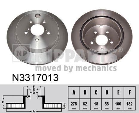 Nipparts N3317013 Brake disc N3317013