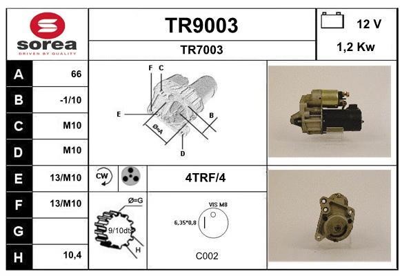 SNRA TR9003 Starter TR9003