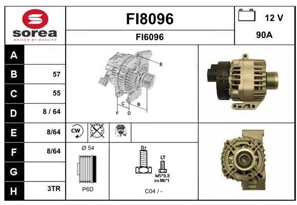 SNRA FI8096 Alternator FI8096