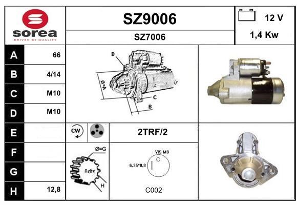 SNRA SZ9006 Starter SZ9006
