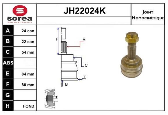 SNRA JH22024K CV joint JH22024K