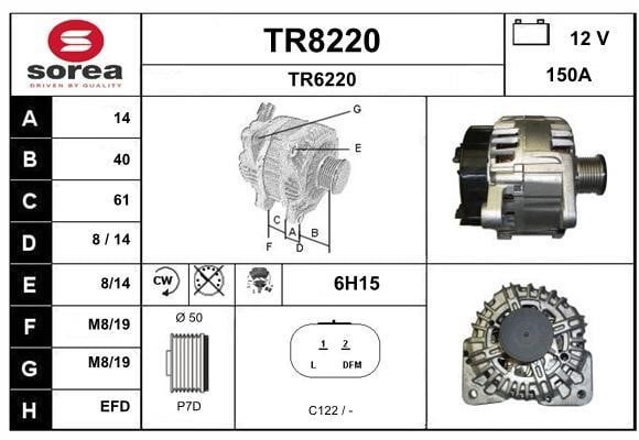 SNRA TR8220 Alternator TR8220