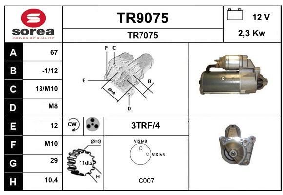 SNRA TR9075 Starter TR9075