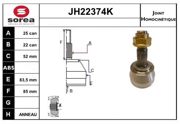 SNRA JH22374K CV joint JH22374K