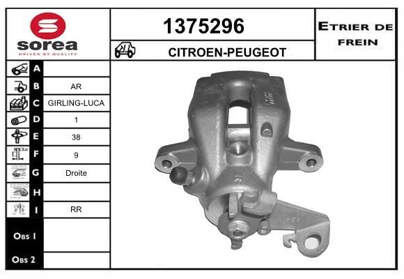 SNRA 1375296 Brake caliper rear right 1375296