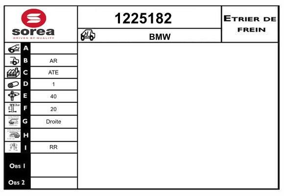 SNRA 1225182 Brake caliper rear right 1225182