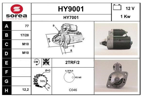 SNRA HY9001 Starter HY9001