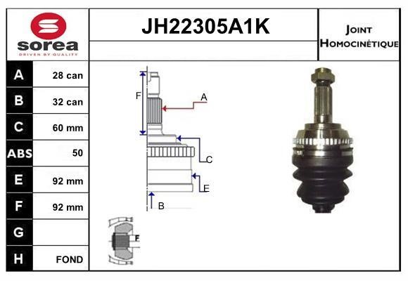 SNRA JH22305A1K CV joint JH22305A1K