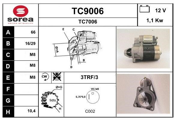 SNRA TC9006 Starter TC9006