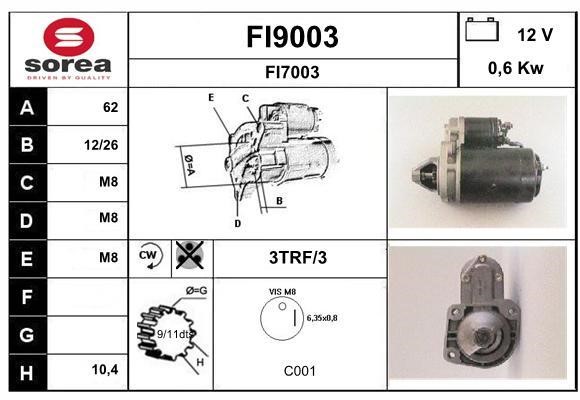 SNRA FI9003 Starter FI9003