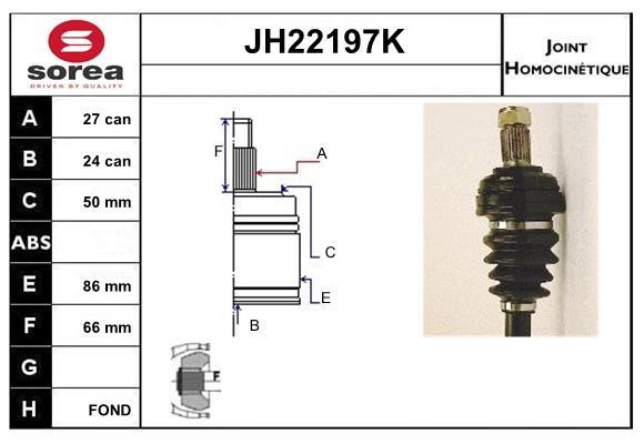 SNRA JH22197K CV joint JH22197K