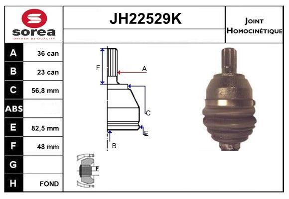 SNRA JH22529K CV joint JH22529K