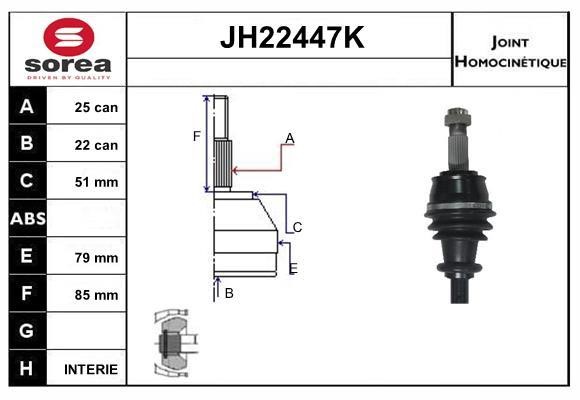 SNRA JH22447K CV joint JH22447K