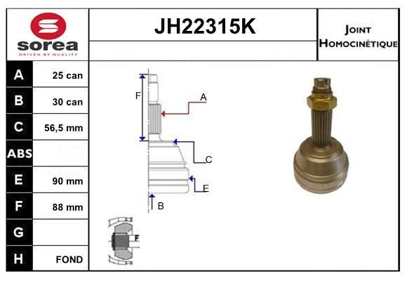 SNRA JH22315K CV joint JH22315K