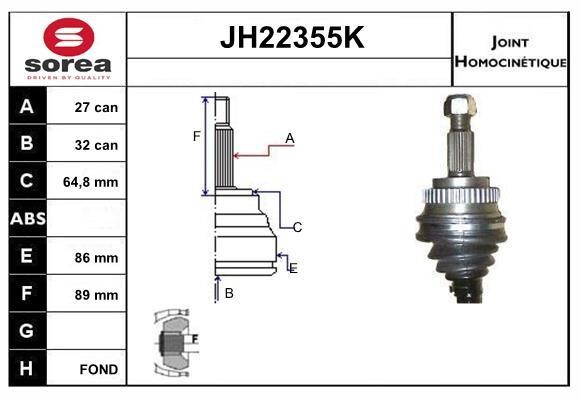 SNRA JH22355K CV joint JH22355K
