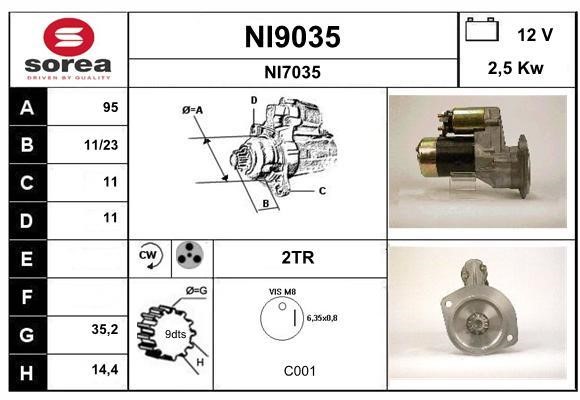 SNRA NI9035 Starter NI9035