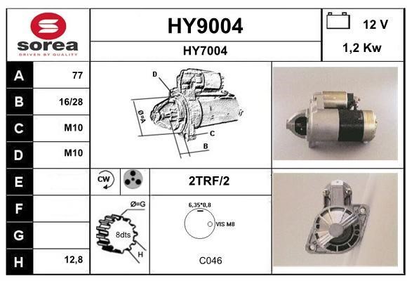 SNRA HY9004 Starter HY9004