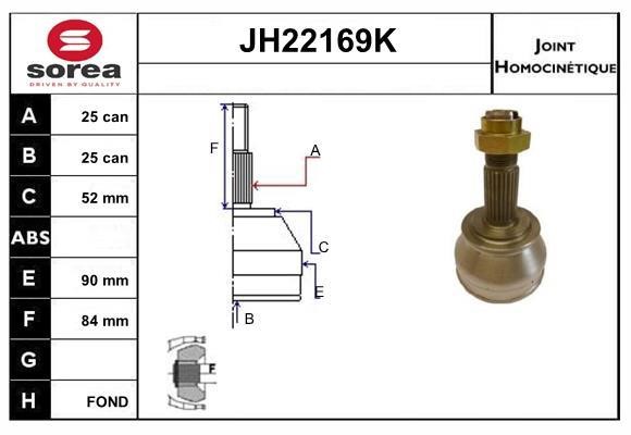 SNRA JH22169K CV joint JH22169K