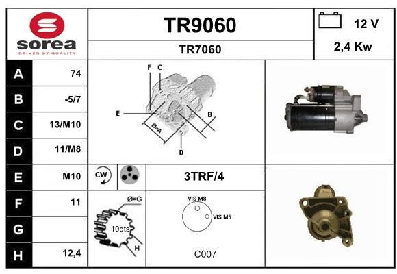 SNRA TR9060 Starter TR9060