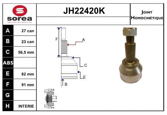 SNRA JH22420K CV joint JH22420K