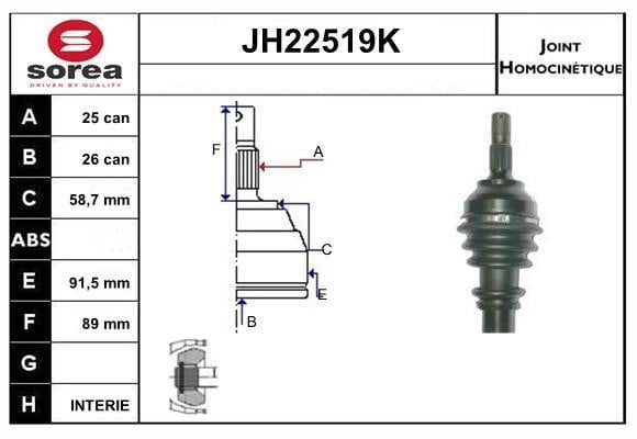SNRA JH22519K CV joint JH22519K