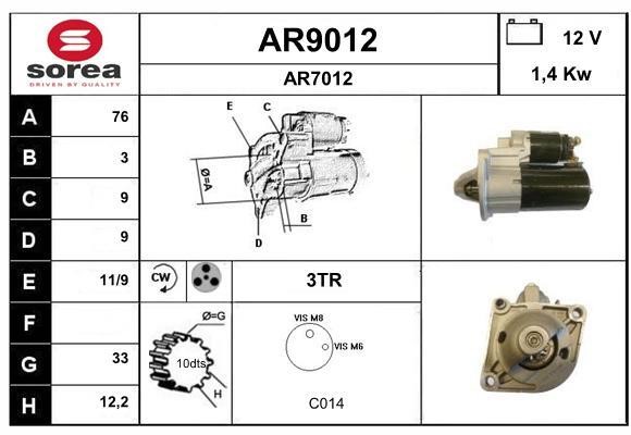 SNRA AR9012 Starter AR9012