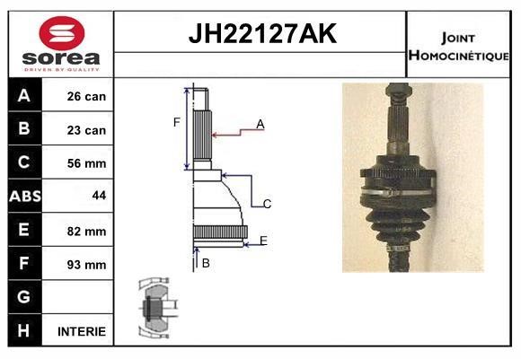 SNRA JH22127AK CV joint JH22127AK