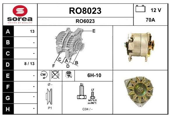 SNRA RO8023 Alternator RO8023