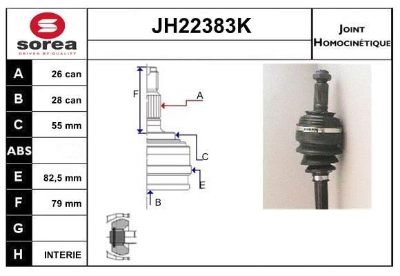 SNRA JH22383K CV joint JH22383K