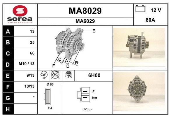 SNRA MA8029 Alternator MA8029