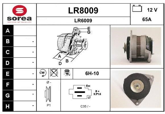 SNRA LR8009 Alternator LR8009