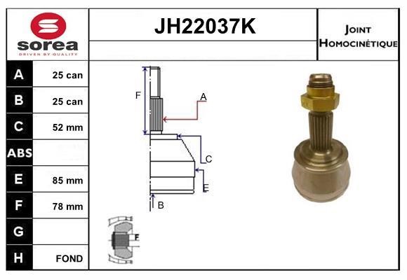 SNRA JH22037K CV joint JH22037K