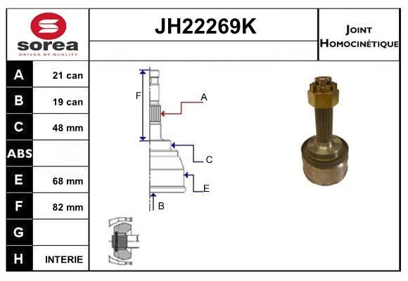 SNRA JH22269K CV joint JH22269K