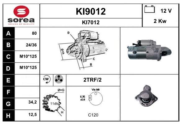 SNRA KI9012 Starter KI9012