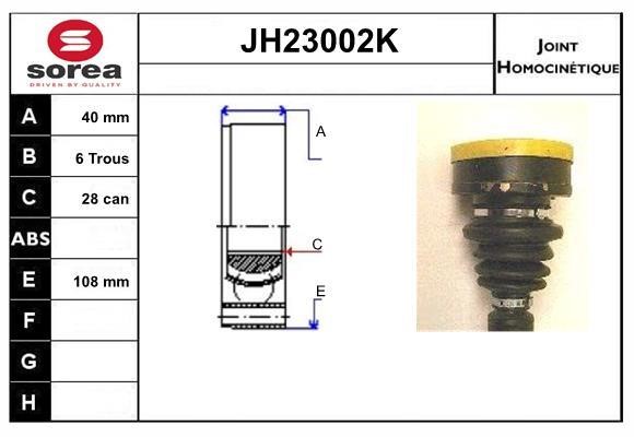 SNRA JH23002K CV joint JH23002K