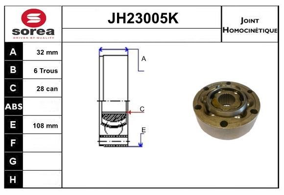 SNRA JH23005K CV joint JH23005K