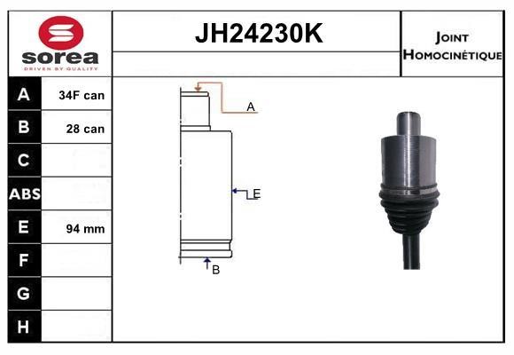SNRA JH24230K Joint Kit, drive shaft JH24230K