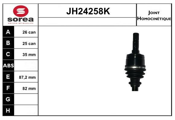 SNRA JH24258K Joint Kit, drive shaft JH24258K