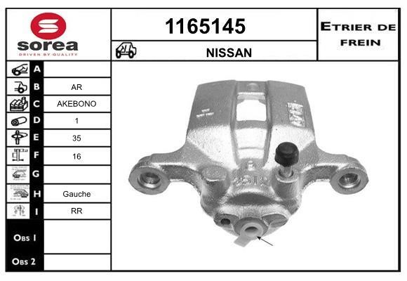 SNRA 1165145 Brake caliper rear left 1165145