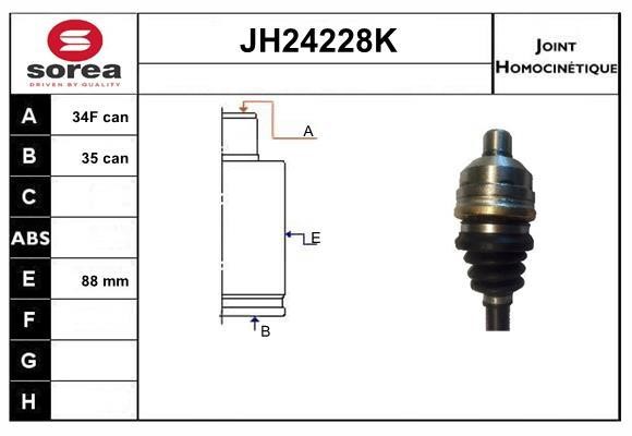 SNRA JH24228K Joint Kit, drive shaft JH24228K
