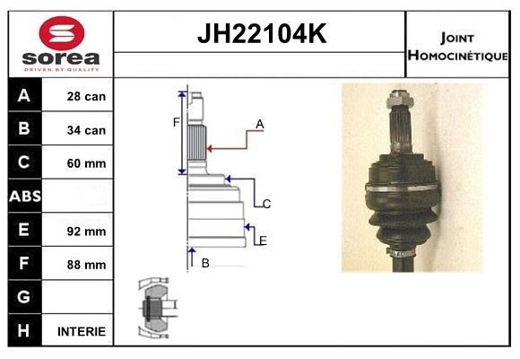 SNRA JH22104K CV joint JH22104K