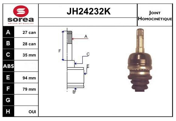 SNRA JH24232K Joint Kit, drive shaft JH24232K